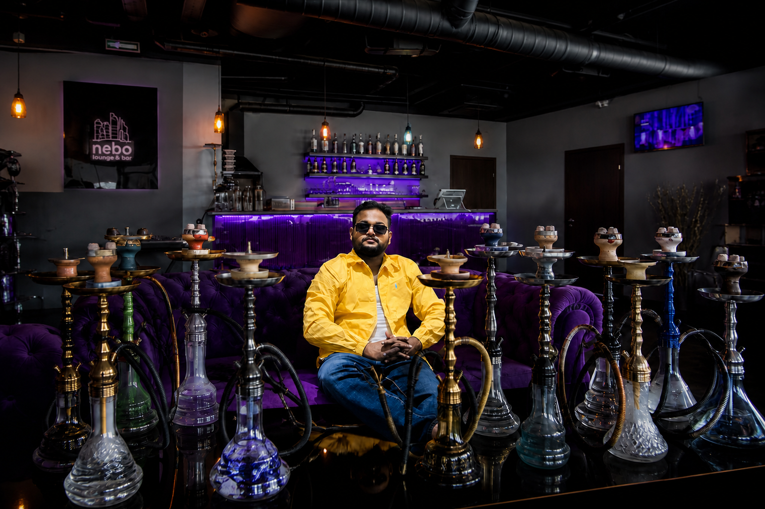 The Sheesha House founder with a premium hookah collection
